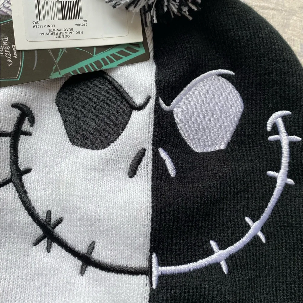 Disney Nightmare Before Christmas Jack Skellington Tassel Beanie Hat